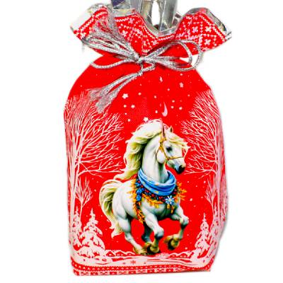 Детский подарок на Новый Год в мешочке весом 1300 грамм 