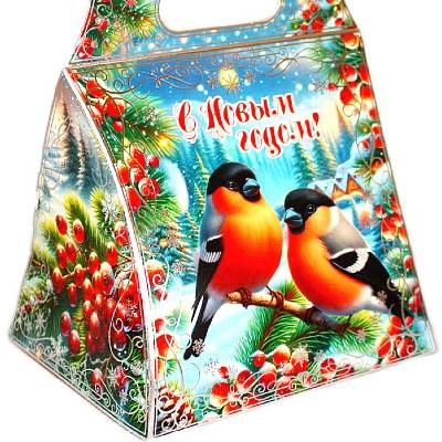 Сладкий подарок на Новый Год в картонной упаковке весом 950 грамм